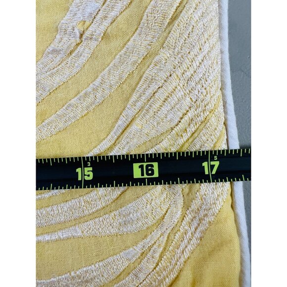 Decorative Yellow White Seashell Embroidered Throw Pillow Cover Sham 17x17 Inch - Picture 6 of 8